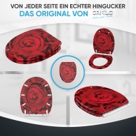 WC-Sitz mit Absenkautomatik und Schnellverschluss Rosen - Premium Toilettendeckel direkt vom Hersteller