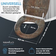 WC-Sitz mit Absenkautomatik und Schnellverschluss Rusty - Premium Toilettendeckel direkt vom Hersteller