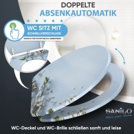 WC-Sitz mit Absenkautomatik und Schnellverschluss Sakura - Premium Toilettendeckel direkt vom Hersteller
