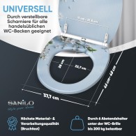 WC-Sitz mit Absenkautomatik und Schnellverschluss Sakura - Premium Toilettendeckel direkt vom Hersteller