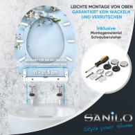 WC-Sitz mit Absenkautomatik und Schnellverschluss Sakura - Premium Toilettendeckel direkt vom Hersteller