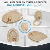 WC-Sitz mit Absenkautomatik und Schnellverschluss Sandy - Premium Toilettendeckel direkt vom Hersteller