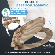 WC-Sitz mit Absenkautomatik und Schnellverschluss Sanibel - Premium Toilettendeckel direkt vom Hersteller