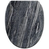 WC-Sitz mit Absenkautomatik und Schnellverschluss Schiefer - Premium Toilettendeckel direkt vom Hersteller