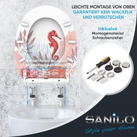 WC-Sitz mit Absenkautomatik und Schnellverschluss Sea Horse - Premium Toilettendeckel direkt vom Hersteller