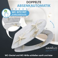 WC-Sitz mit Absenkautomatik und Schnellverschluss Seestern - Premium Toilettendeckel direkt vom Hersteller