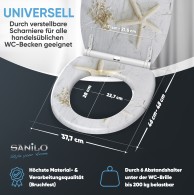 WC-Sitz mit Absenkautomatik und Schnellverschluss Seestern - Premium Toilettendeckel direkt vom Hersteller