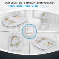 WC-Sitz mit Absenkautomatik und Schnellverschluss Seestern - Premium Toilettendeckel direkt vom Hersteller