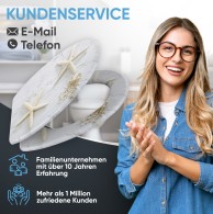 WC-Sitz mit Absenkautomatik und Schnellverschluss Seestern - Premium Toilettendeckel direkt vom Hersteller