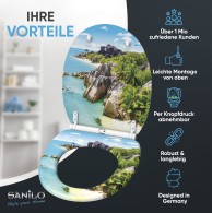 WC-Sitz mit Absenkautomatik und Schnellverschluss Seychellen - Premium Toilettendeckel direkt vom Hersteller