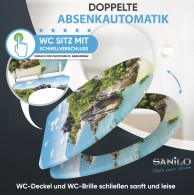 WC-Sitz mit Absenkautomatik und Schnellverschluss Seychellen - Premium Toilettendeckel direkt vom Hersteller