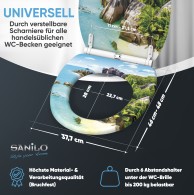 WC-Sitz mit Absenkautomatik und Schnellverschluss Seychellen - Premium Toilettendeckel direkt vom Hersteller