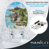 WC-Sitz mit Absenkautomatik und Schnellverschluss Seychellen - Premium Toilettendeckel direkt vom Hersteller