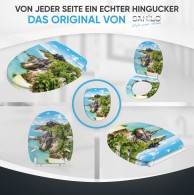 WC-Sitz mit Absenkautomatik und Schnellverschluss Seychellen - Premium Toilettendeckel direkt vom Hersteller