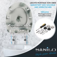 WC-Sitz mit Absenkautomatik und Schnellverschluss Shadow Hands - Premium Toilettendeckel direkt vom Hersteller