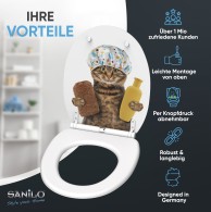WC-Sitz mit Absenkautomatik und Schnellverschluss Shower Cat - Premium Toilettendeckel direkt vom Hersteller