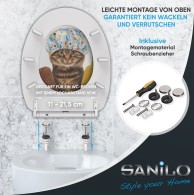 WC-Sitz mit Absenkautomatik und Schnellverschluss Shower Cat - Premium Toilettendeckel direkt vom Hersteller