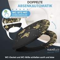 WC-Sitz mit Absenkautomatik und Schnellverschluss Silhouette - Premium Toilettendeckel direkt vom Hersteller