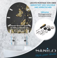 WC-Sitz mit Absenkautomatik und Schnellverschluss Silhouette - Premium Toilettendeckel direkt vom Hersteller