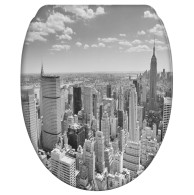 WC-Sitz mit Absenkautomatik und Schnellverschluss Skyline New York - Premium Toilettendeckel direkt vom Hersteller
