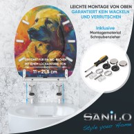 WC-Sitz mit Absenkautomatik und Schnellverschluss Snuggle - Premium Toilettendeckel direkt vom Hersteller