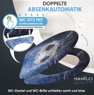 WC-Sitz mit Absenkautomatik und Schnellverschluss Soccer - Premium Toilettendeckel direkt vom Hersteller