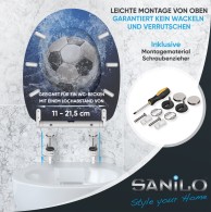 WC-Sitz mit Absenkautomatik und Schnellverschluss Soccer - Premium Toilettendeckel direkt vom Hersteller