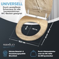 WC-Sitz mit Absenkautomatik und Schnellverschluss Sunshine - Premium Toilettendeckel direkt vom Hersteller