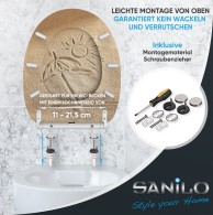 WC-Sitz mit Absenkautomatik und Schnellverschluss Sunshine - Premium Toilettendeckel direkt vom Hersteller