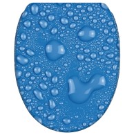 WC-Sitz mit Absenkautomatik und Schnellverschluss Tautropfen Blau - Premium Toilettendeckel direkt vom Hersteller