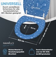 WC-Sitz mit Absenkautomatik und Schnellverschluss Tautropfen Blau - Premium Toilettendeckel direkt vom Hersteller