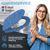 WC-Sitz mit Absenkautomatik und Schnellverschluss Tautropfen Blau - Premium Toilettendeckel direkt vom Hersteller