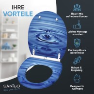 WC-Sitz mit Absenkautomatik und Schnellverschluss Tropfen - Premium Toilettendeckel direkt vom Hersteller