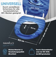 WC-Sitz mit Absenkautomatik und Schnellverschluss Tropfen - Premium Toilettendeckel direkt vom Hersteller