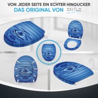 WC-Sitz mit Absenkautomatik und Schnellverschluss Tropfen - Premium Toilettendeckel direkt vom Hersteller