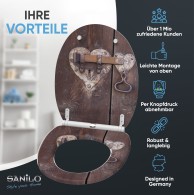 WC-Sitz mit Absenkautomatik und Schnellverschluss Türschloss - Premium Toilettendeckel direkt vom Hersteller