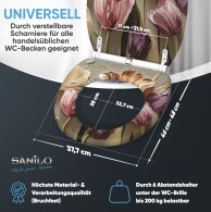 WC-Sitz mit Absenkautomatik und Schnellverschluss Tulpen - Premium Toilettendeckel direkt vom Hersteller