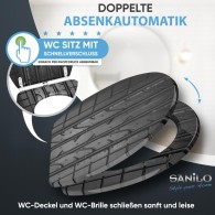 WC-Sitz mit Absenkautomatik und Schnellverschluss Tyre - Premium Toilettendeckel direkt vom Hersteller