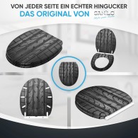 WC-Sitz mit Absenkautomatik und Schnellverschluss Tyre - Premium Toilettendeckel direkt vom Hersteller