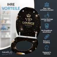 WC-Sitz mit Absenkautomatik und Schnellverschluss VIP Lounge - Premium Toilettendeckel direkt vom Hersteller