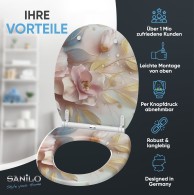 WC-Sitz mit Absenkautomatik und Schnellverschluss Florentia - Premium Toilettendeckel direkt vom Hersteller