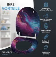 WC-Sitz mit Absenkautomatik und Schnellverschluss Lumen - Premium Toilettendeckel direkt vom Hersteller