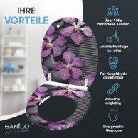 WC-Sitz mit Absenkautomatik und Schnellverschluss Vanda - Premium Toilettendeckel direkt vom Hersteller