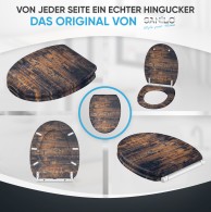 WC-Sitz mit Absenkautomatik und Schnellverschluss Vintage - Premium Toilettendeckel direkt vom Hersteller