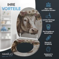 WC-Sitz mit Absenkautomatik und Schnellverschluss Berta - Premium Toilettendeckel direkt vom Hersteller