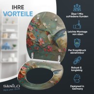 WC-Sitz mit Absenkautomatik und Schnellverschluss Petalo - Premium Toilettendeckel direkt vom Hersteller