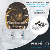 WC-Sitz mit Absenkautomatik und Schnellverschluss Vortex - Premium Toilettendeckel direkt vom Hersteller