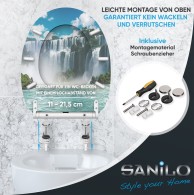 WC-Sitz mit Absenkautomatik und Schnellverschluss Wasserfall - Premium Toilettendeckel direkt vom Hersteller
