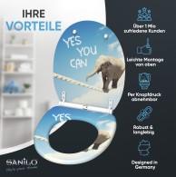 WC-Sitz mit Absenkautomatik und Schnellverschluss Yes you can - Premium Toilettendeckel direkt vom Hersteller