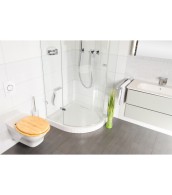 WC-Sitz mit Absenkautomatik und Schnellverschluss Bambus - Premium Toilettendeckel direkt vom Hersteller